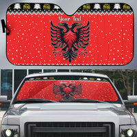 Personalized Albania Christmas Eagle Auto Sun Shade The Double-headed Eagle - Wonder Print Shop