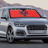 Personalized Albania Christmas Eagle Auto Sun Shade The Double-headed Eagle - Wonder Print Shop