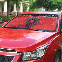 Personalized Albania Christmas Eagle Auto Sun Shade The Double-headed Eagle - Wonder Print Shop