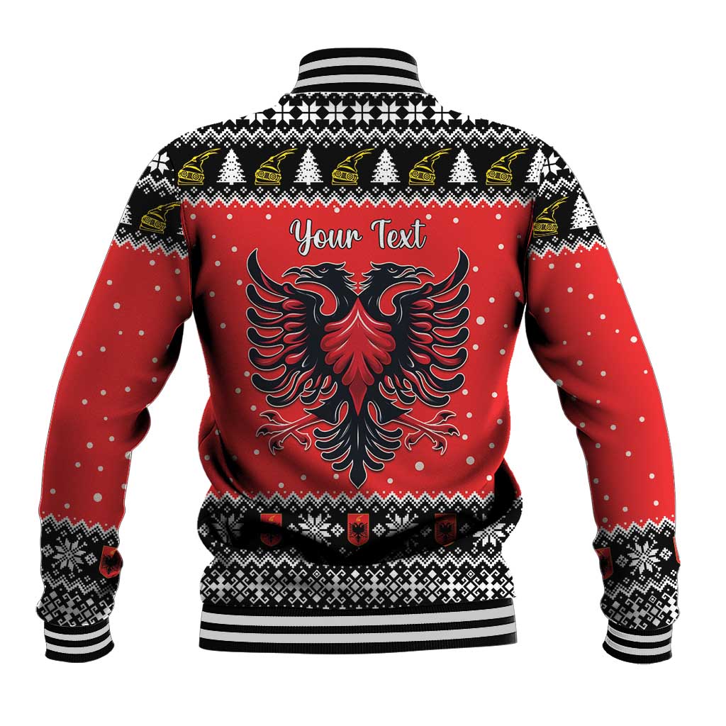 Personalized Albania Christmas Eagle Baseball Jacket The Double-headed Eagle - Wonder Print Shop