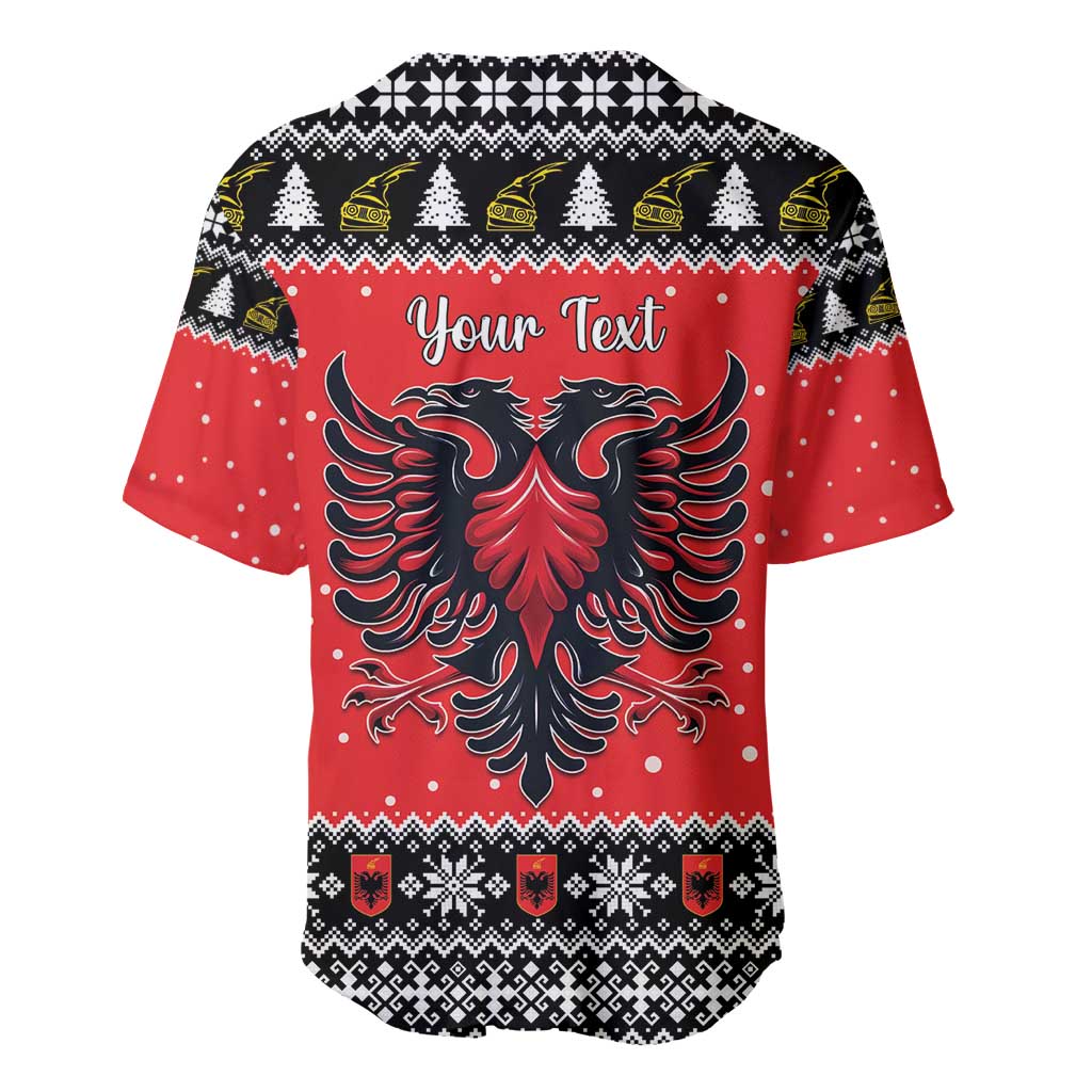 Personalized Albania Christmas Eagle Baseball Jersey The Double-headed Eagle - Wonder Print Shop
