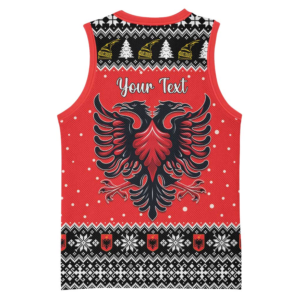 Personalized Albania Christmas Eagle Basketball Jersey The Double-headed Eagle - Wonder Print Shop