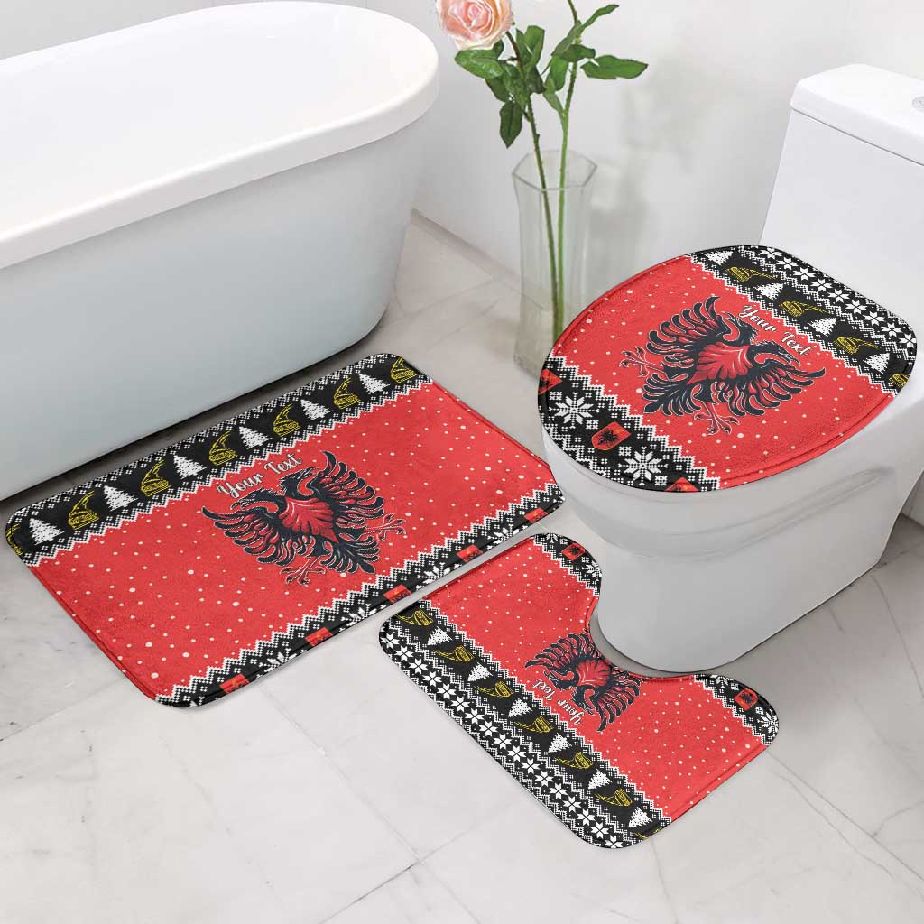 Personalized Albania Christmas Eagle Bathroom Set The Double-headed Eagle - Wonder Print Shop