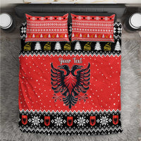 Personalized Albania Christmas Eagle Bedding Set The Double-headed Eagle - Wonder Print Shop