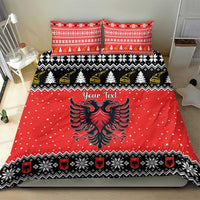Personalized Albania Christmas Eagle Bedding Set The Double-headed Eagle - Wonder Print Shop