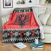 Personalized Albania Christmas Eagle Blanket The Double-headed Eagle - Wonder Print Shop