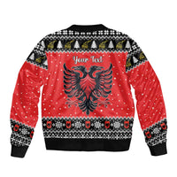 Personalized Albania Christmas Eagle Bomber Jacket The Double-headed Eagle - Wonder Print Shop