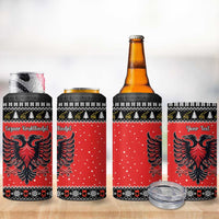 Personalized Albania Christmas Eagle 4 in 1 Can Cooler Tumbler The Double-headed Eagle - Wonder Print Shop