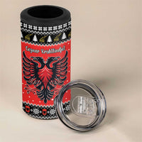 Personalized Albania Christmas Eagle 4 in 1 Can Cooler Tumbler The Double-headed Eagle - Wonder Print Shop