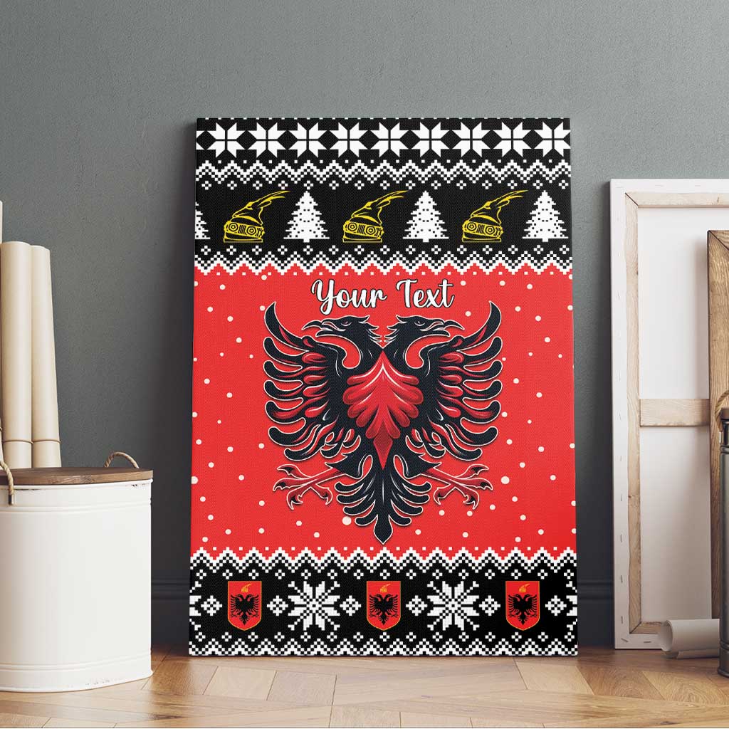 Personalized Albania Christmas Eagle Canvas Wall Art The Double-headed Eagle - Wonder Print Shop
