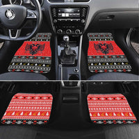 Personalized Albania Christmas Eagle Car Mats The Double-headed Eagle - Wonder Print Shop