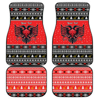 Personalized Albania Christmas Eagle Car Mats The Double-headed Eagle - Wonder Print Shop