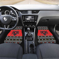 Personalized Albania Christmas Eagle Car Mats The Double-headed Eagle - Wonder Print Shop
