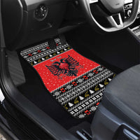 Personalized Albania Christmas Eagle Car Mats The Double-headed Eagle - Wonder Print Shop
