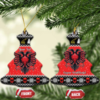 Personalized Albania Christmas Eagle Ceramic Ornament The Double-headed Eagle - Wonder Print Shop