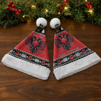 Personalized Albania Christmas Eagle Christmas Santa Hat The Double-headed Eagle - Wonder Print Shop