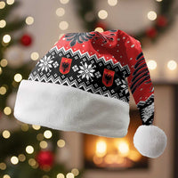 Personalized Albania Christmas Eagle Christmas Santa Hat The Double-headed Eagle - Wonder Print Shop