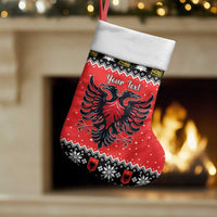 Personalized Albania Christmas Eagle Christmas Stocking The Double-headed Eagle - Wonder Print Shop