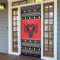 Personalized Albania Christmas Eagle Door Cover The Double-headed Eagle - Wonder Print Shop