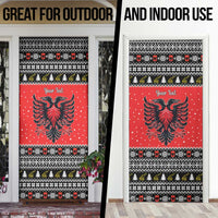 Personalized Albania Christmas Eagle Door Cover The Double-headed Eagle - Wonder Print Shop