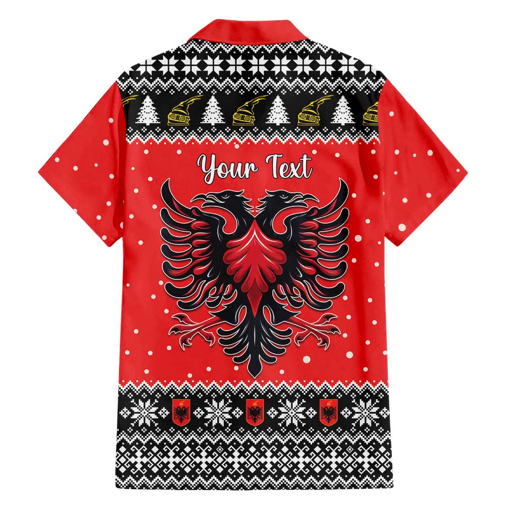 Personalized Albania Christmas Eagle Family Matching Off Shoulder Maxi Dress and Hawaiian Shirt The Double-headed Eagle - Wonder Print Shop