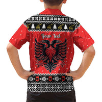 Personalized Albania Christmas Eagle Family Matching Tank Maxi Dress and Hawaiian Shirt The Double-headed Eagle - Wonder Print Shop