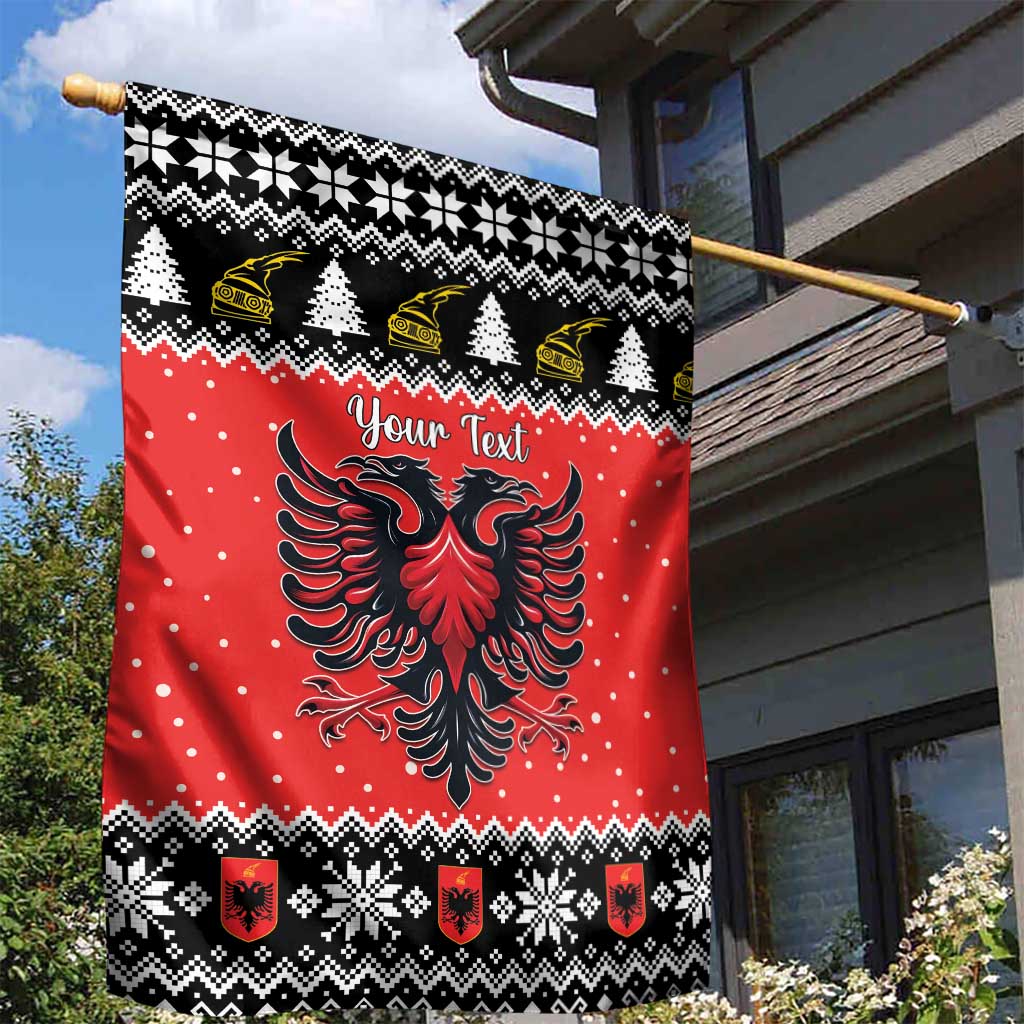 Personalized Albania Christmas Eagle Garden Flag The Double-headed Eagle - Wonder Print Shop