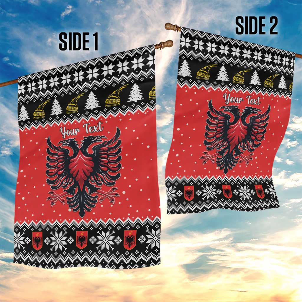 Personalized Albania Christmas Eagle Garden Flag The Double-headed Eagle - Wonder Print Shop