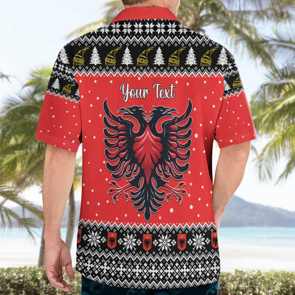 Personalized Albania Christmas Eagle Hawaiian Shirt The Double-headed Eagle - Wonder Print Shop