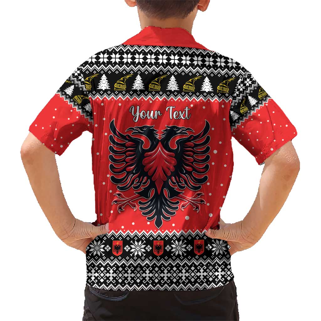 Personalized Albania Christmas Eagle Hawaiian Shirt The Double-headed Eagle - Wonder Print Shop