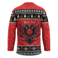 Personalized Albania Christmas Eagle Hockey Jersey The Double-headed Eagle - Wonder Print Shop