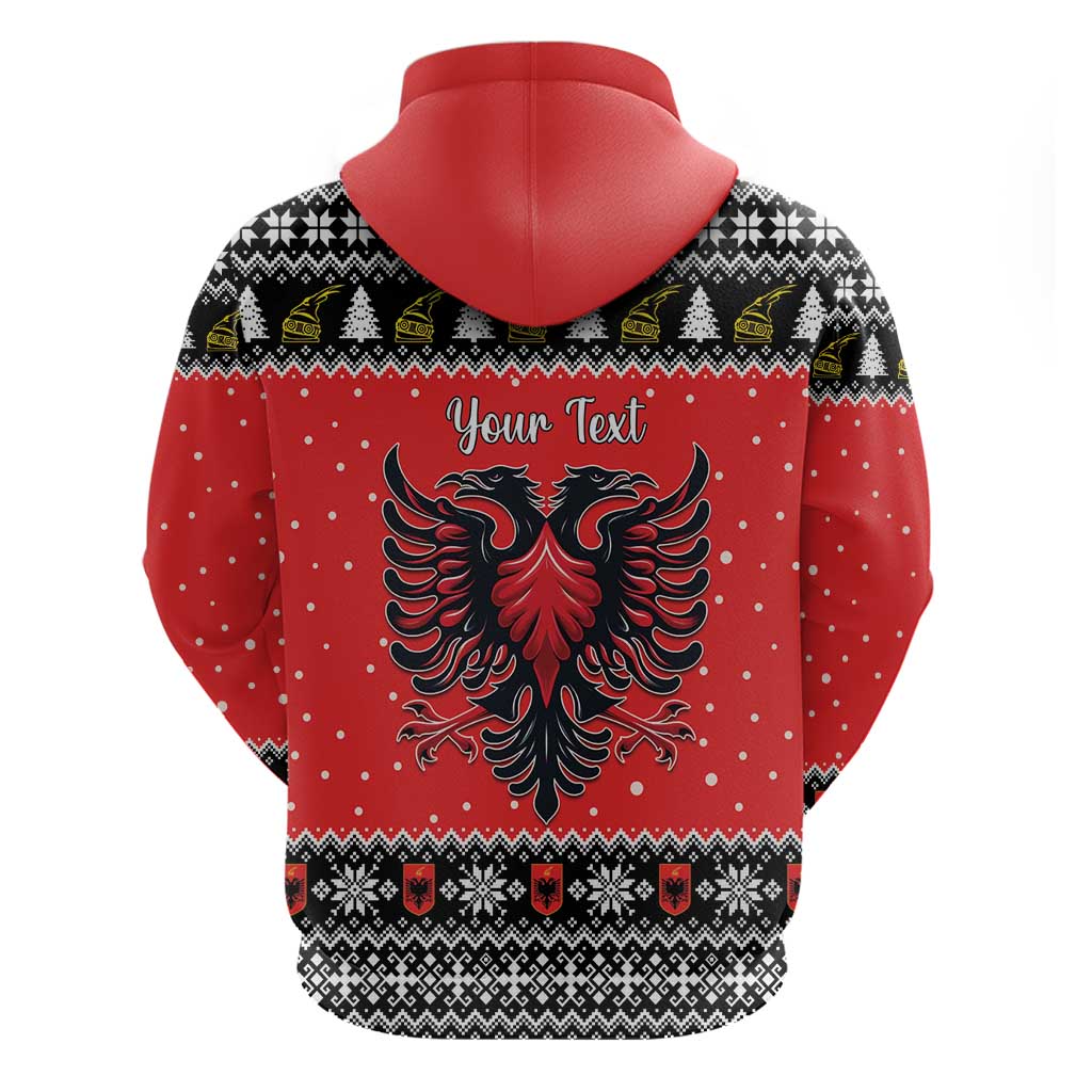 Personalized Albania Christmas Eagle Hoodie The Double-headed Eagle - Wonder Print Shop
