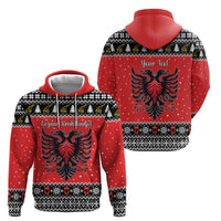 Personalized Albania Christmas Eagle Hoodie The Double-headed Eagle - Wonder Print Shop