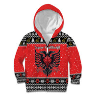 Personalized Albania Christmas Eagle Kid Hoodie The Double-headed Eagle - Wonder Print Shop