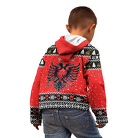 Personalized Albania Christmas Eagle Kid Hoodie The Double-headed Eagle - Wonder Print Shop