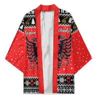 Personalized Albania Christmas Eagle Kimono The Double-headed Eagle - Wonder Print Shop