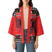 Personalized Albania Christmas Eagle Kimono The Double-headed Eagle - Wonder Print Shop
