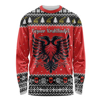 Personalized Albania Christmas Eagle Long Sleeve Shirt The Double-headed Eagle - Wonder Print Shop