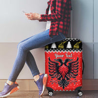 Personalized Albania Christmas Eagle Luggage Cover The Double-headed Eagle - Wonder Print Shop