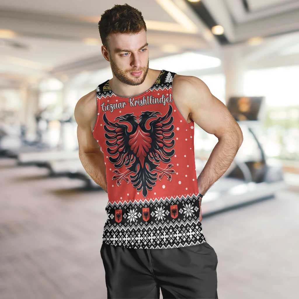 Personalized Albania Christmas Eagle Men Tank Top The Double-headed Eagle - Wonder Print Shop