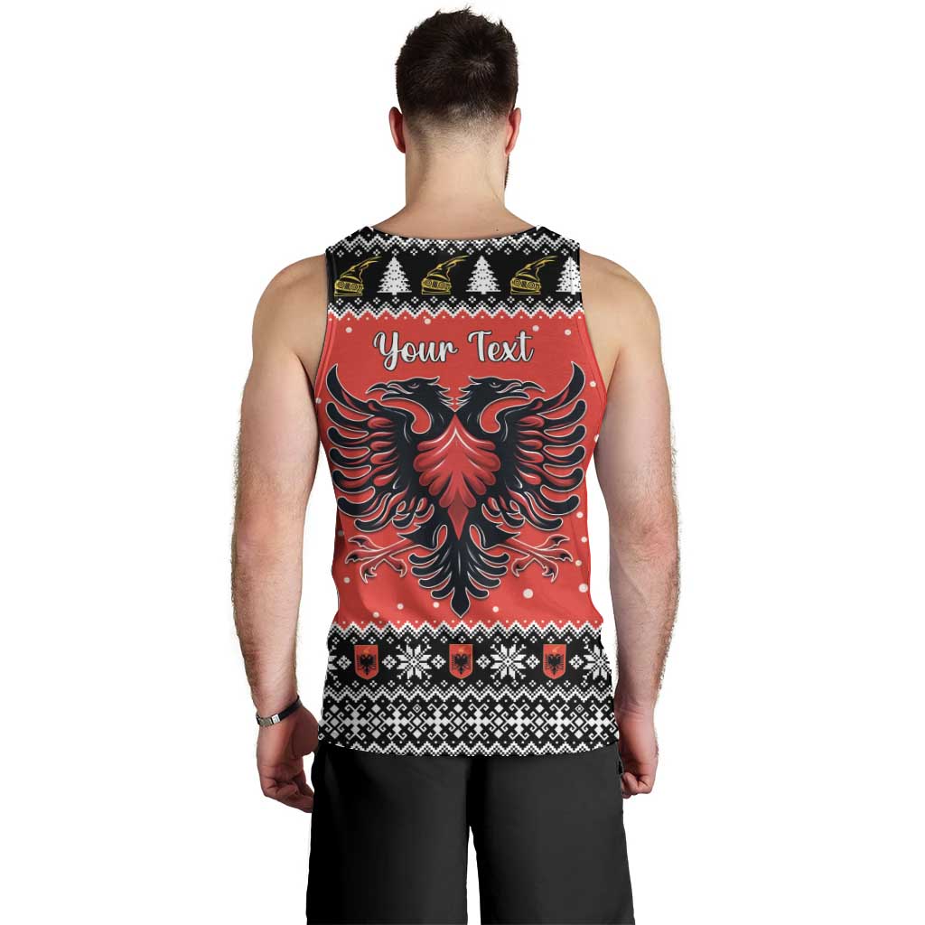 Personalized Albania Christmas Eagle Men Tank Top The Double-headed Eagle - Wonder Print Shop