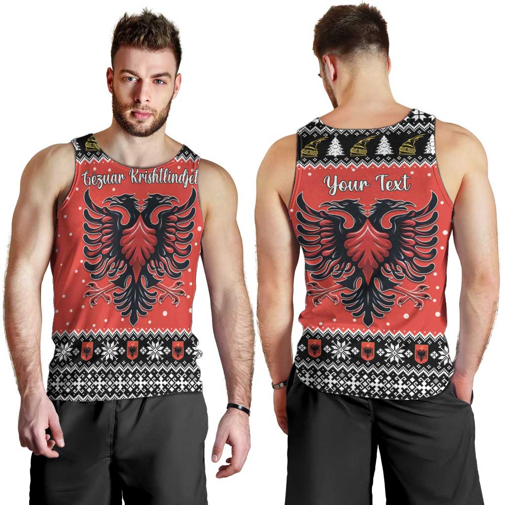 Personalized Albania Christmas Eagle Men Tank Top The Double-headed Eagle - Wonder Print Shop