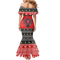 Personalized Albania Christmas Eagle Mermaid Dress The Double-headed Eagle - Wonder Print Shop