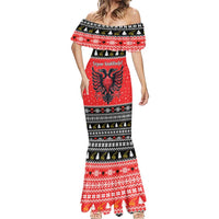 Personalized Albania Christmas Eagle Mermaid Dress The Double-headed Eagle - Wonder Print Shop