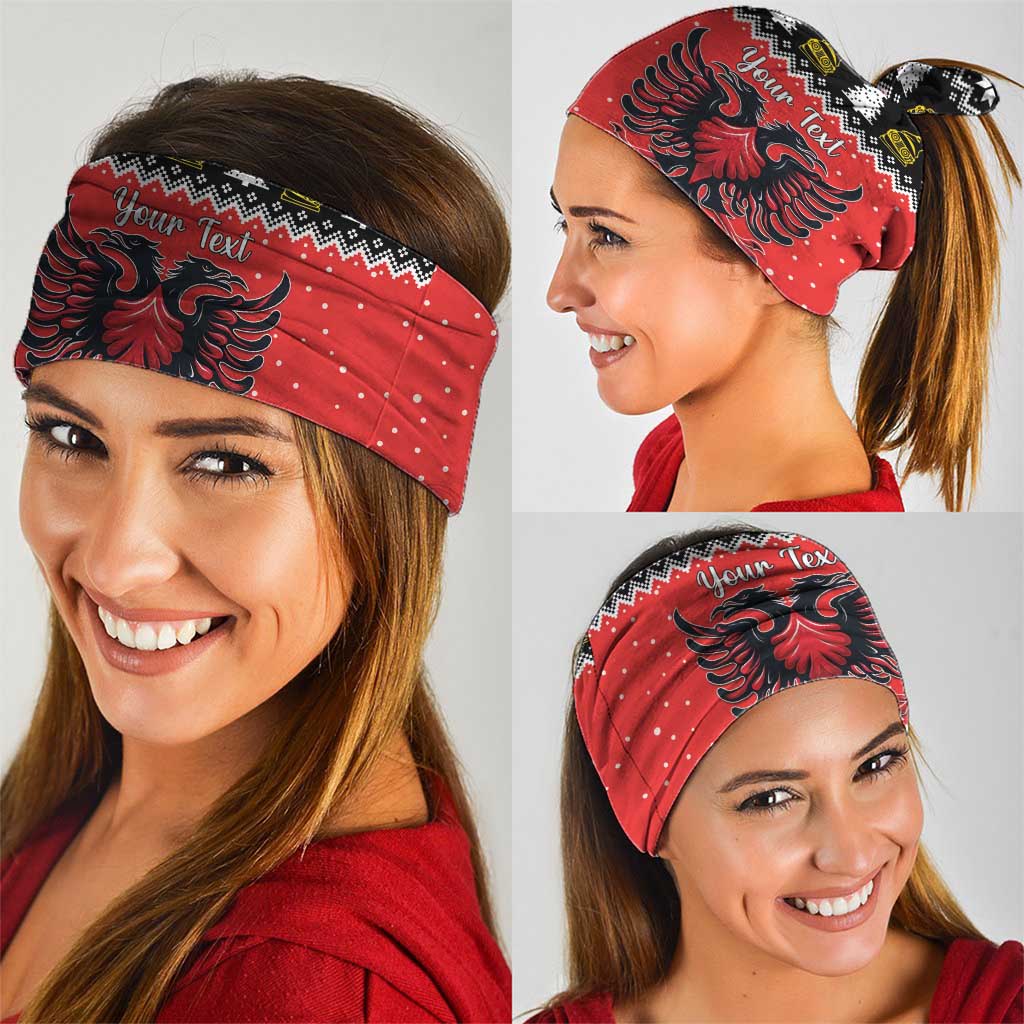 Personalized Albania Christmas Eagle Neck Gaiter The Double-headed Eagle - Wonder Print Shop