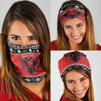 Personalized Albania Christmas Eagle Neck Gaiter The Double-headed Eagle - Wonder Print Shop