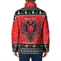 Personalized Albania Christmas Eagle Padded Jacket The Double-headed Eagle - Wonder Print Shop