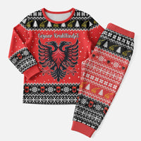 Personalized Albania Christmas Eagle Christmas Pajama Set The Double-headed Eagle - Wonder Print Shop