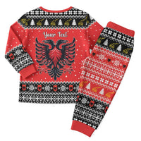 Personalized Albania Christmas Eagle Christmas Pajama Set The Double-headed Eagle - Wonder Print Shop