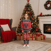 Personalized Albania Christmas Eagle Christmas Pajama Set The Double-headed Eagle - Wonder Print Shop